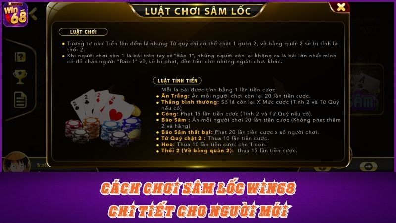 Cách chơi Sâm lốc Win68 chi tiết cho người mới